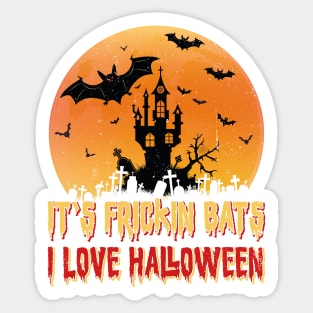 Its Frickin Bats |  Bats With Yellow and Red Slimy Text Sticker